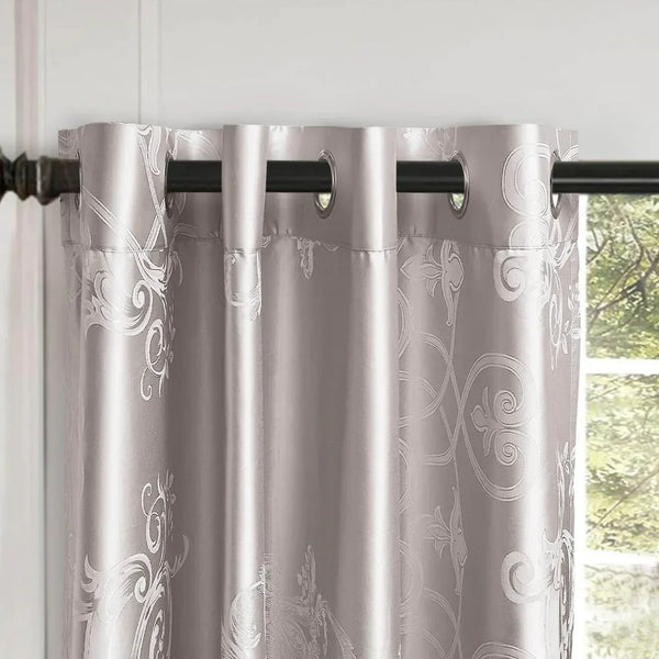 Damask Jacquard Grommet Semi-Blackout, Tall 60x100, Dolce-Mela: Santa Luzia - Gifts for You 'n Me