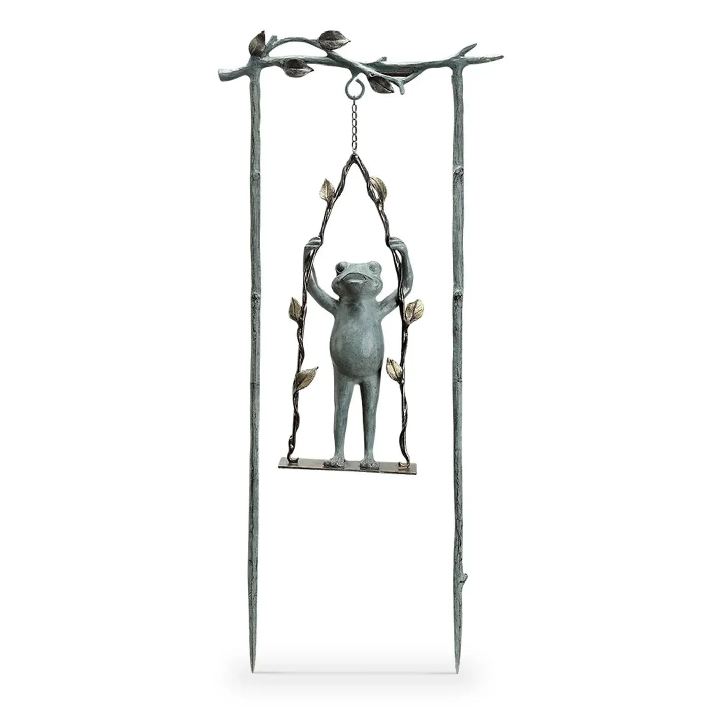 Daredevil Frog on Swing Garden Stake - Gifts for You 'n Me