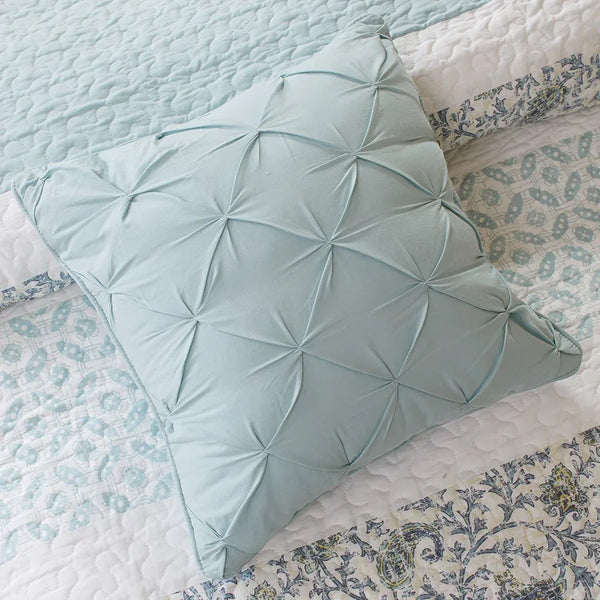 Dawn 6 Piece Cotton Percale Reversible Coverlet Set - Blue - Gifts for You 'n Me