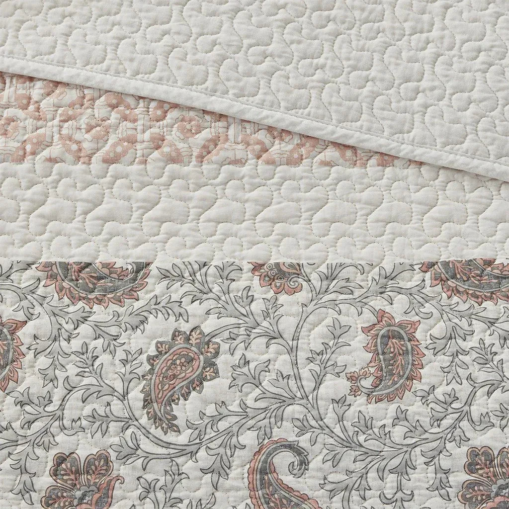 Dawn 6 Piece Cotton Percale Reversible Coverlet Set - Blush - Gifts for You 'n Me