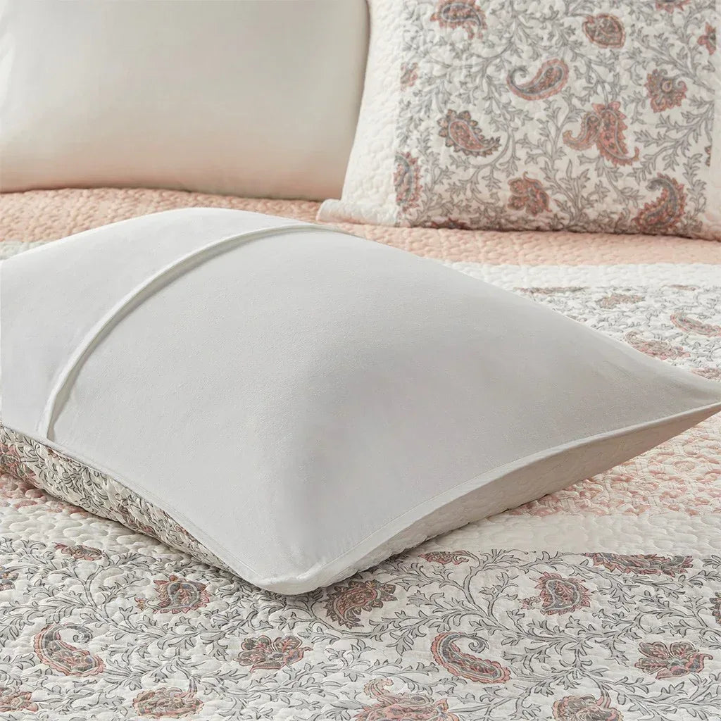 Dawn 6 Piece Cotton Percale Reversible Coverlet Set - Blush - Gifts for You 'n Me