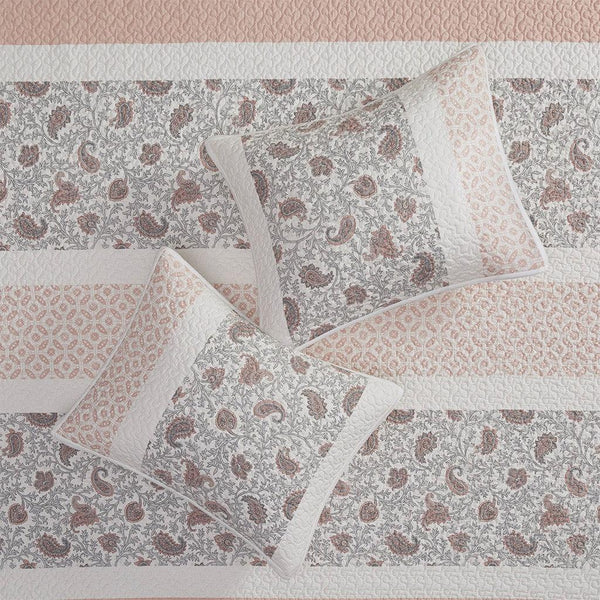 Dawn 6 Piece Cotton Percale Reversible Coverlet Set - Blush - Gifts for You 'n Me