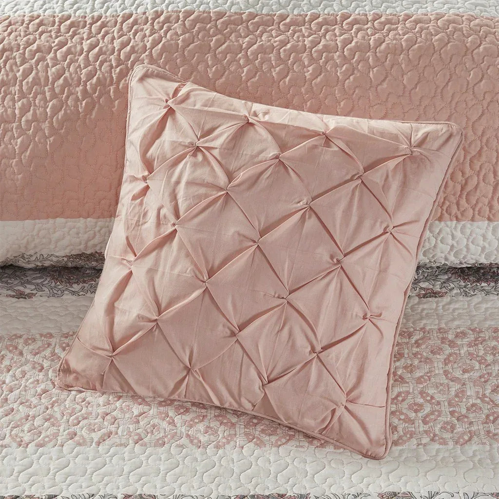 Dawn 6 Piece Cotton Percale Reversible Coverlet Set - Blush - Gifts for You 'n Me