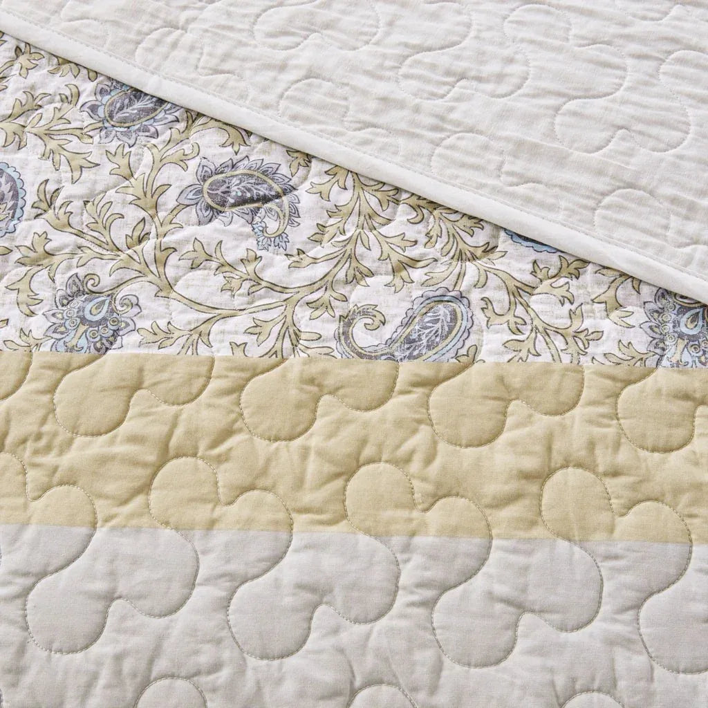 Dawn 6 Piece Cotton Percale Reversible Coverlet Set - Yellow - Gifts for You 'n Me