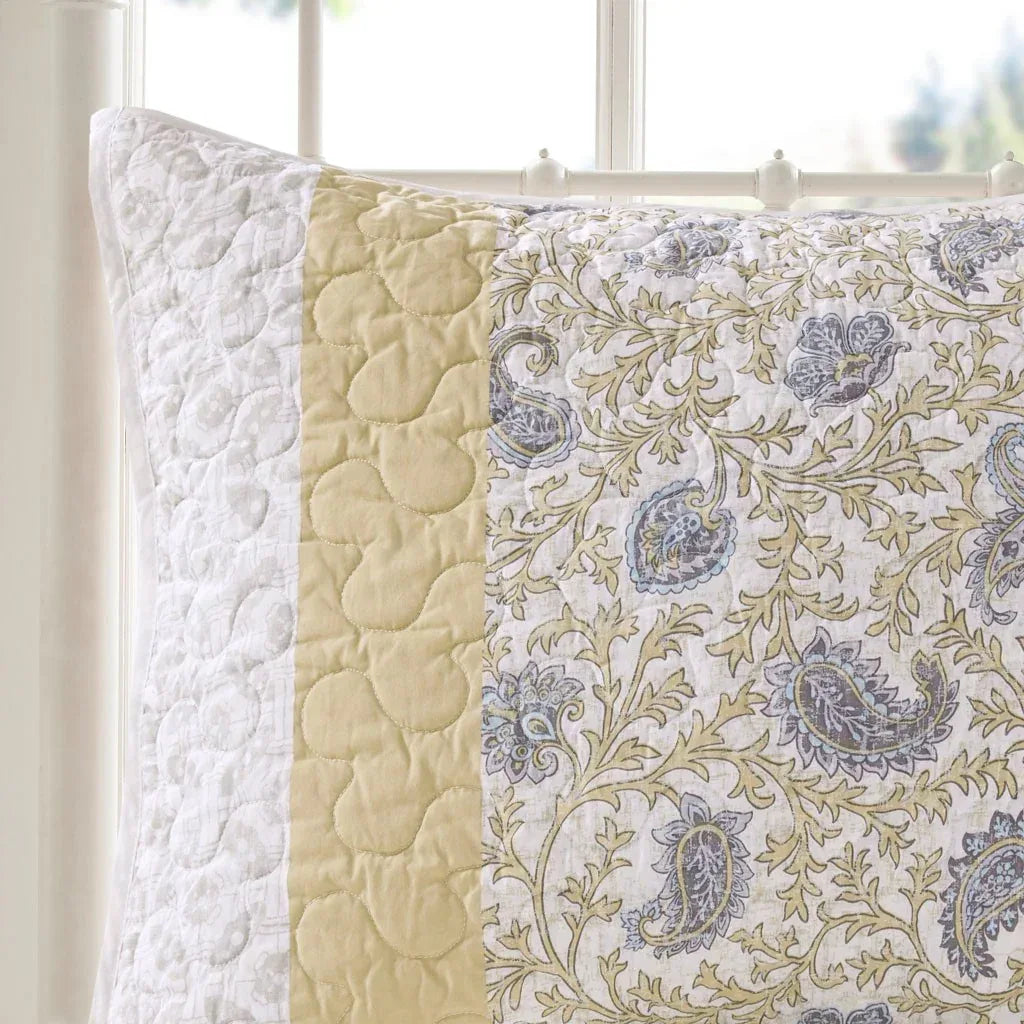Dawn 6 Piece Cotton Percale Reversible Coverlet Set - Yellow - Gifts for You 'n Me