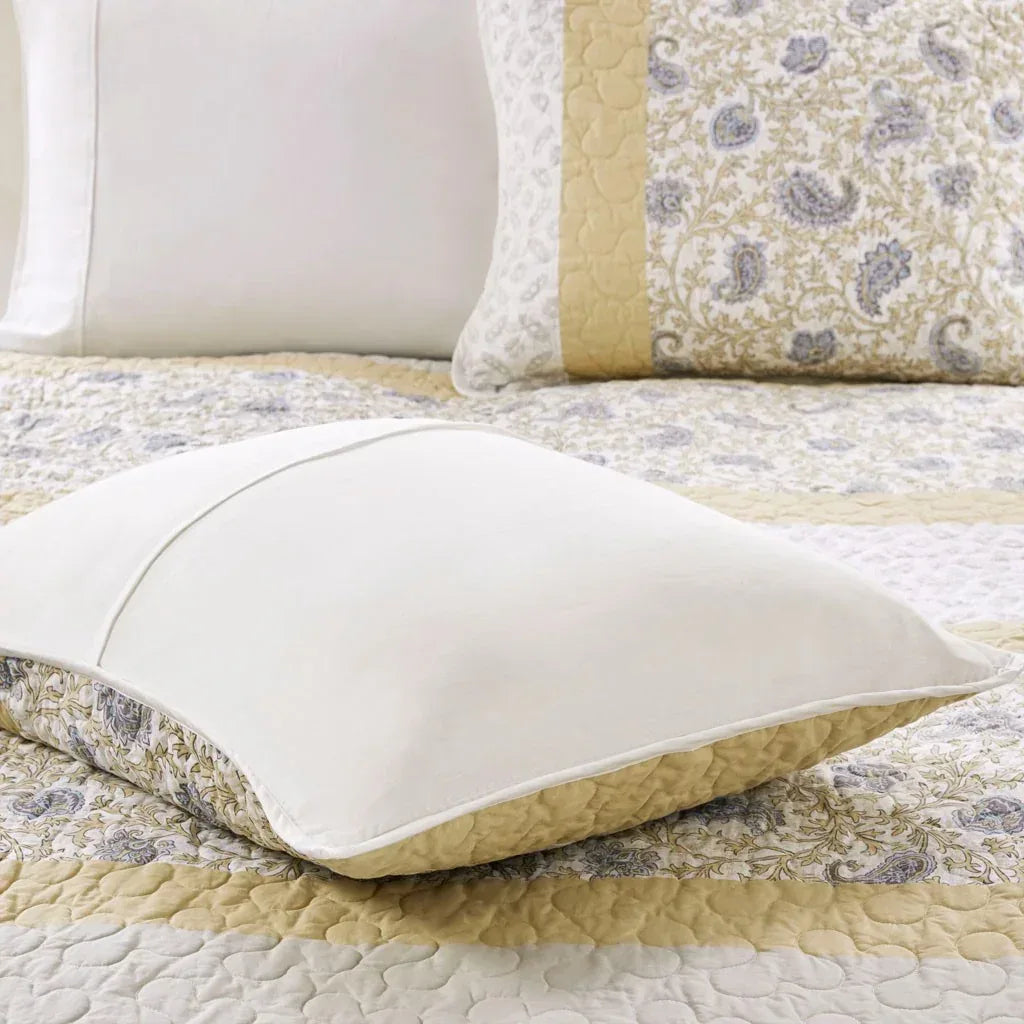 Dawn 6 Piece Cotton Percale Reversible Coverlet Set - Yellow - Gifts for You 'n Me