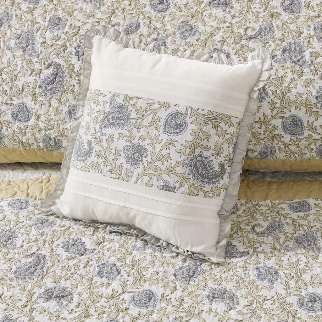 Dawn 6 Piece Cotton Percale Reversible Coverlet Set - Yellow - Gifts for You 'n Me