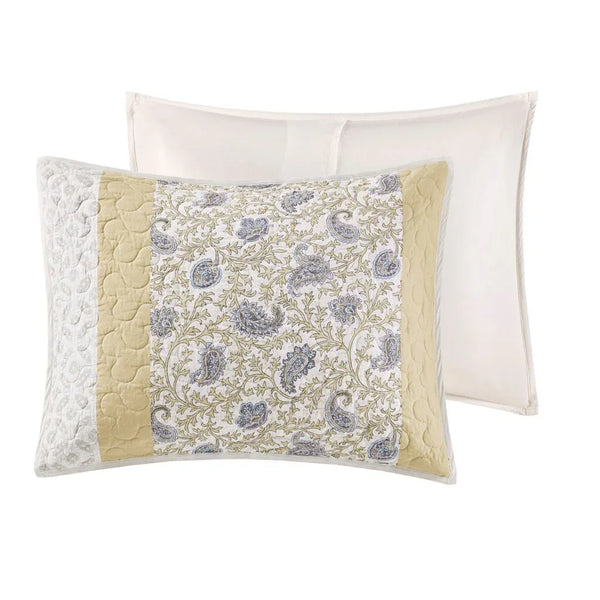 Dawn 6 Piece Cotton Percale Reversible Coverlet Set - Yellow - Gifts for You 'n Me