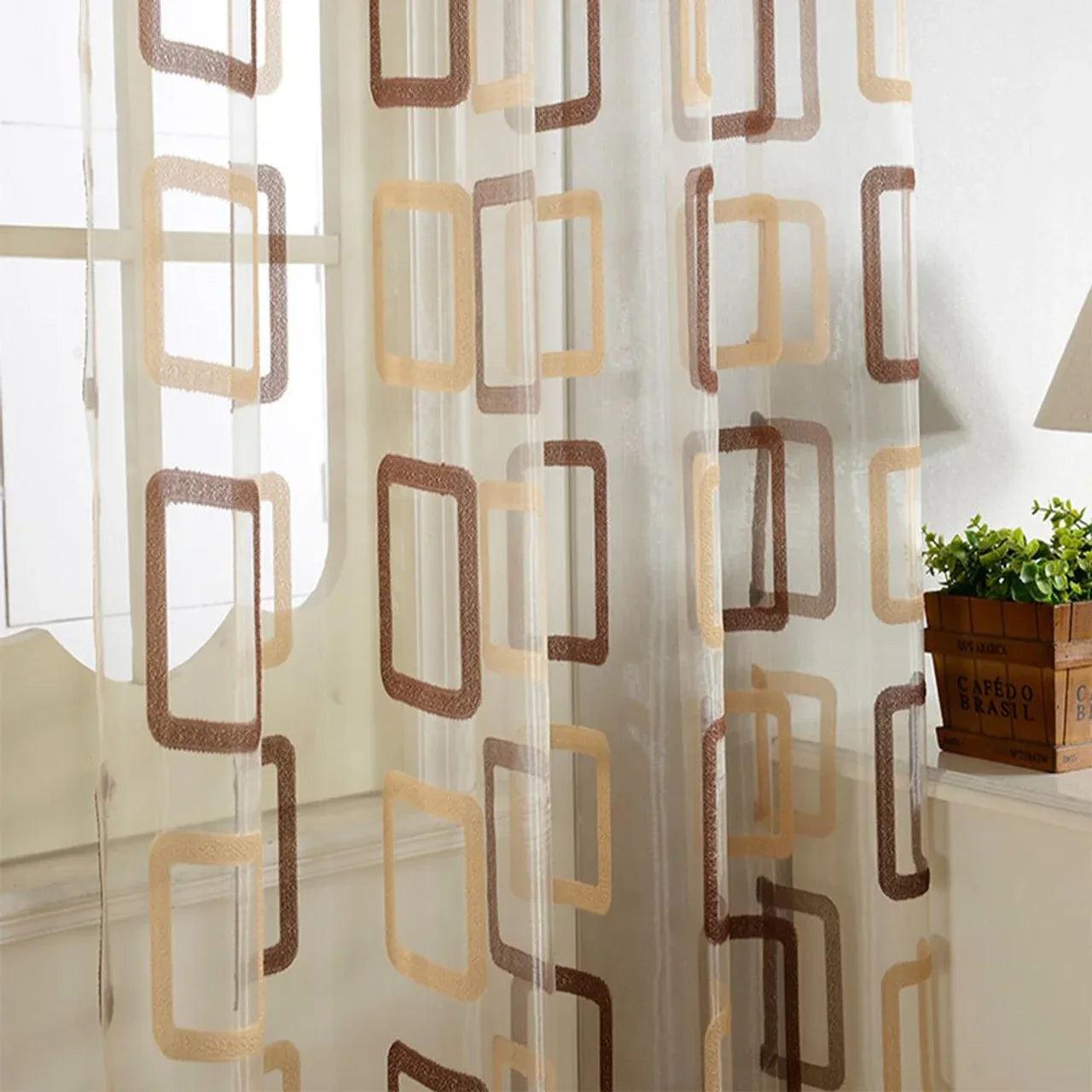 Dolce Mela Modern Sheer Curtain Panels - Nice 60x100