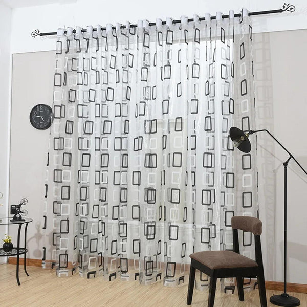 Dolce Mela Modern Sheer Curtain Panels - Prague 60x100