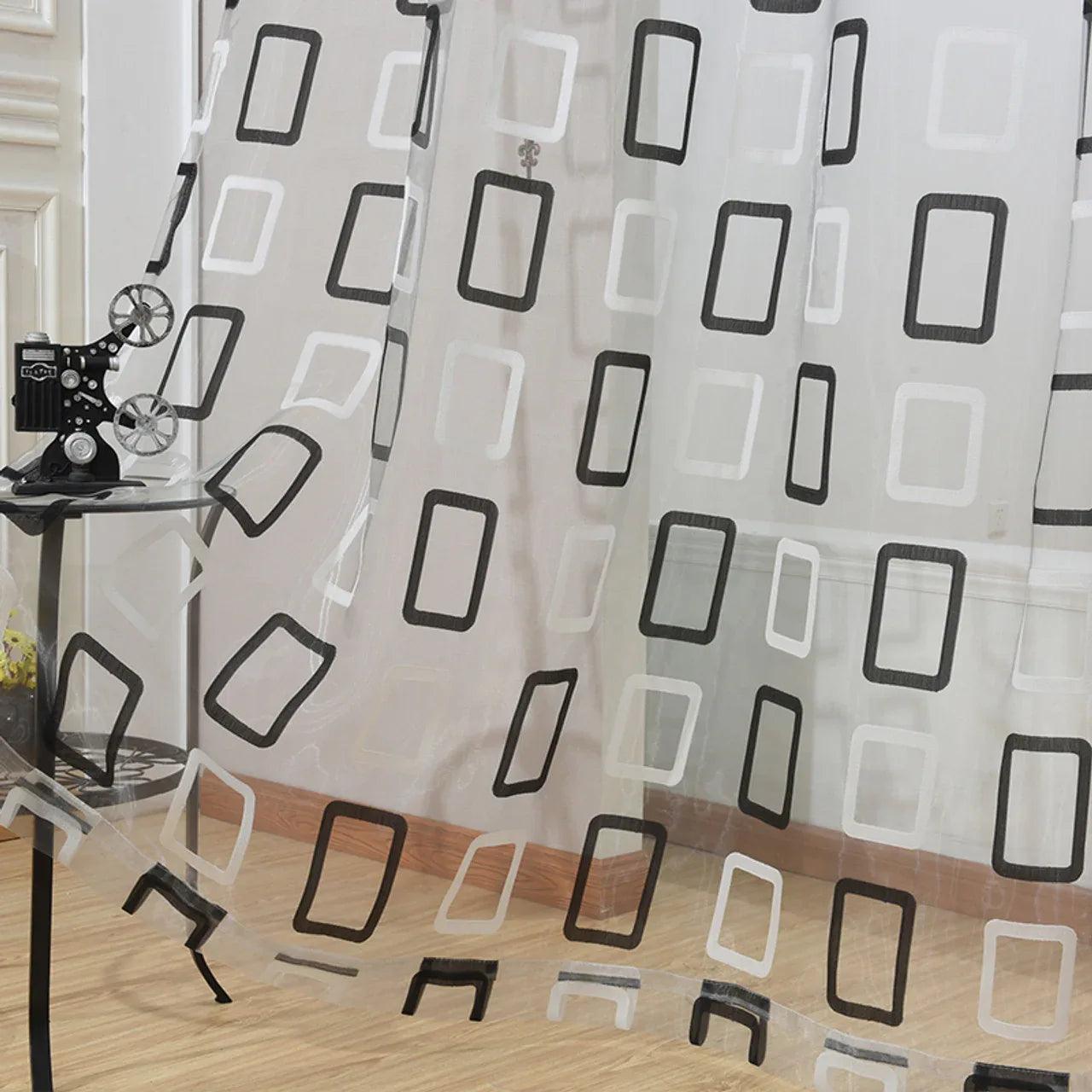 Dolce Mela Modern Sheer Curtain Panels - Prague 60x100