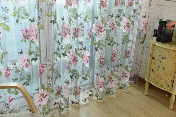 Dolce Mela Sheer Curtain Panels - Budapest 60x100