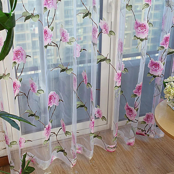 Dolce Mela Sheer Curtain Panels - Paris 60x100