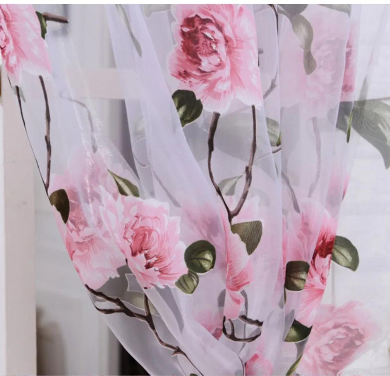 Dolce Mela Sheer Curtain Panels - Paris 60x100