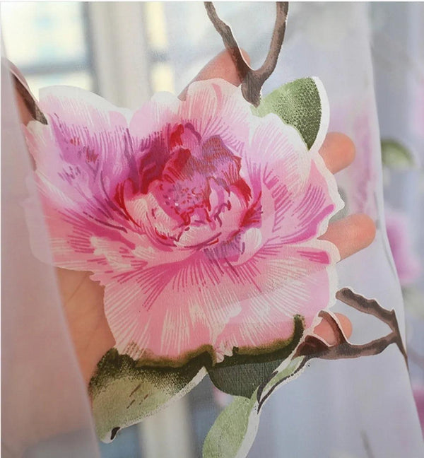 Dolce Mela Sheer Curtain Panels - Paris 60x100