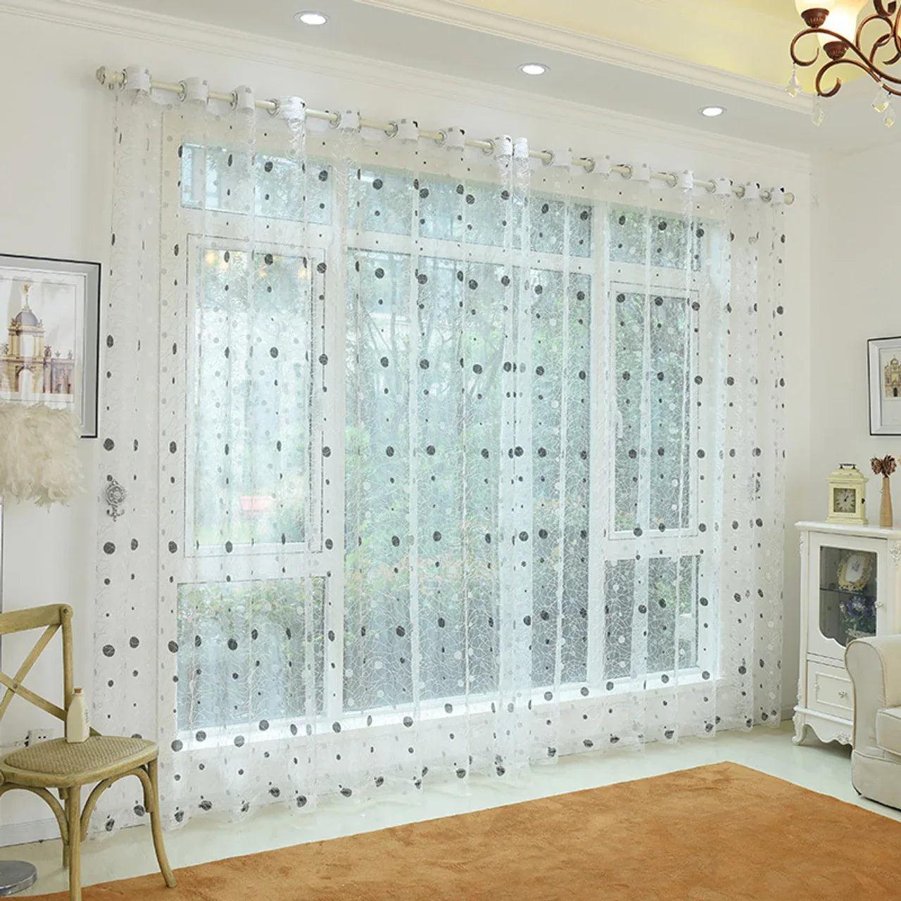 Dolce Mela Sheer Curtain Panels - Pearly 60x100