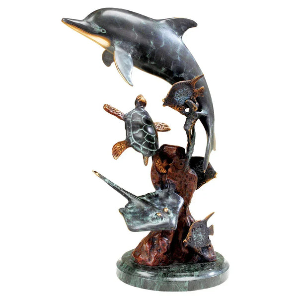 Dolphin and Undersea Friends Sculpture - Gifts for You 'n Me