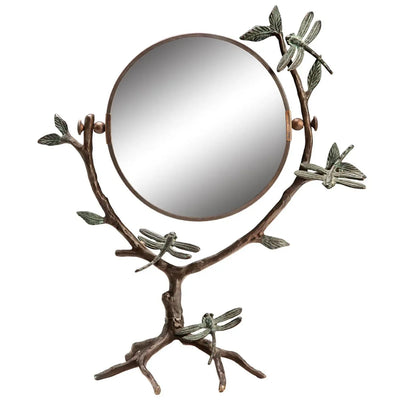 Dragonfly on Branch Mirror