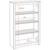 4-shelf Bookcase