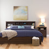Prepac Manhattan Wooden King Bookcase Platform Storage Bed in Espresso