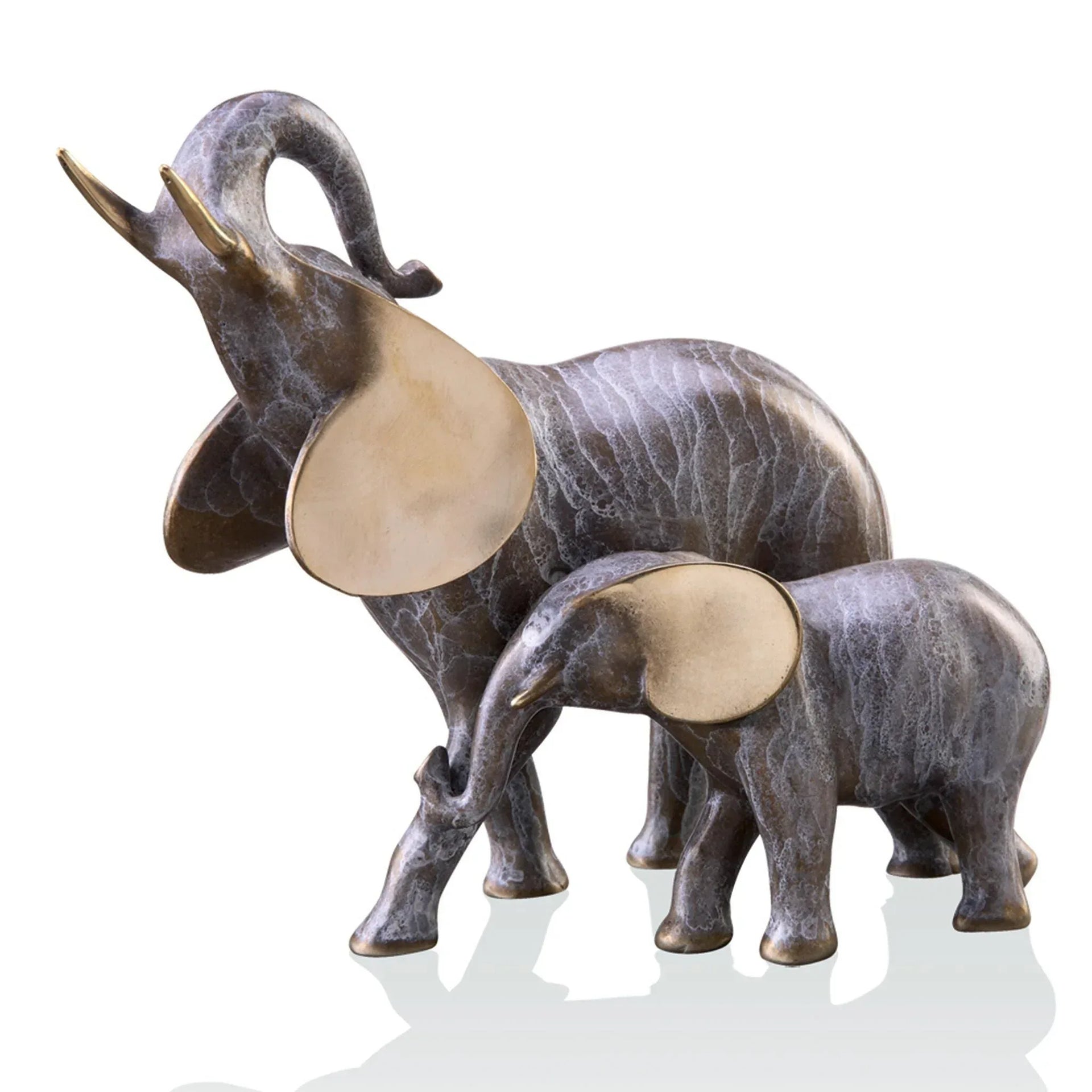 Elephant Mama and Baby Sculpture - Gifts for You 'n Me