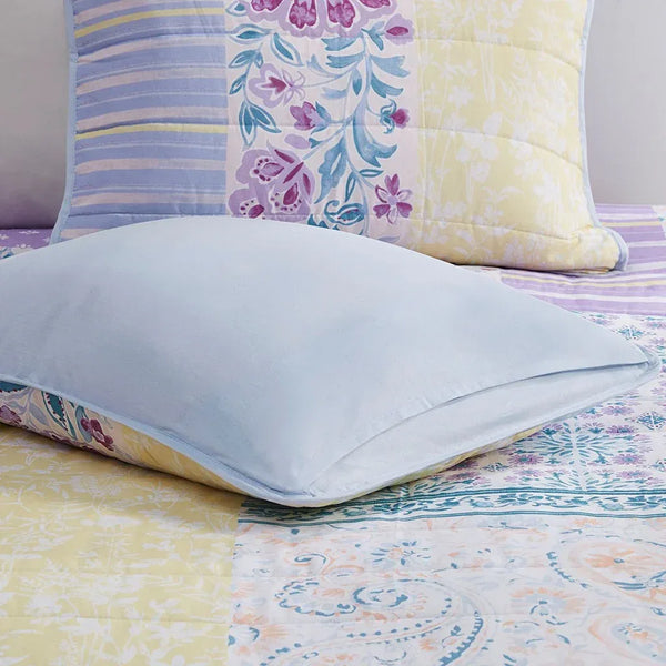 Emmaline Patchwork Printed Cotton Reversible Coverlet Set - Gifts for You 'n Me