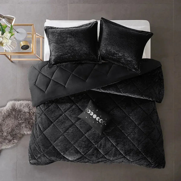 Felicia Velvet Comforter Set by Intelligent Design - Gifts for You 'n Me