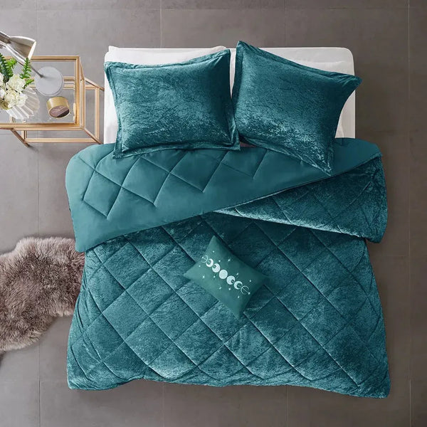 Felicia Velvet Comforter Set by Intelligent Design - Gifts for You 'n Me