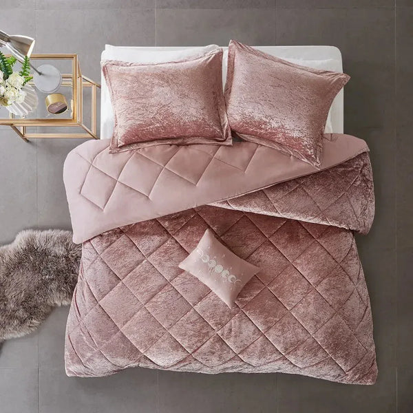 Felicia Velvet Comforter Set by Intelligent Design - Gifts for You 'n Me