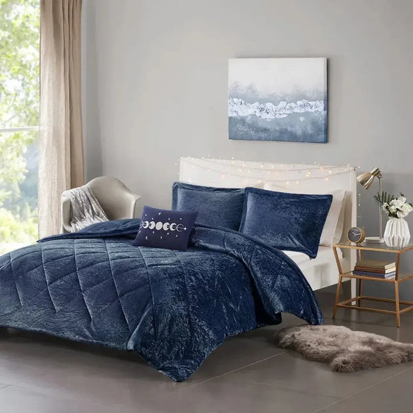 Felicia Velvet Comforter Set by Intelligent Design - Gifts for You 'n Me