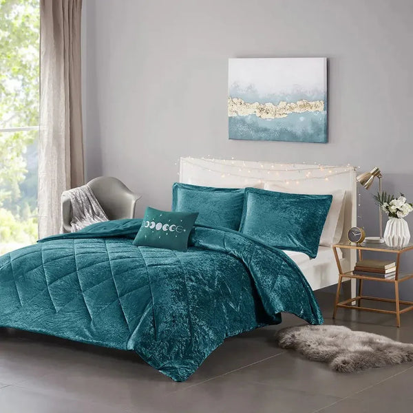 Felicia Velvet Comforter Set by Intelligent Design - Gifts for You 'n Me