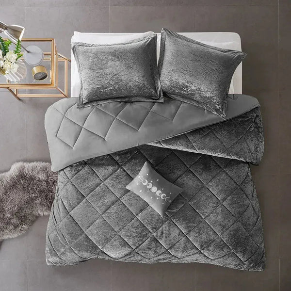 Felicia Velvet Comforter Set by Intelligent Design - Gifts for You 'n Me