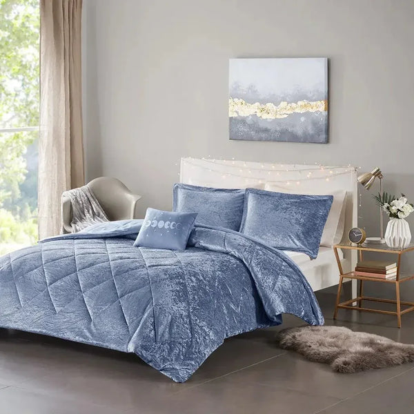Felicia Velvet Comforter Set by Intelligent Design - Gifts for You 'n Me