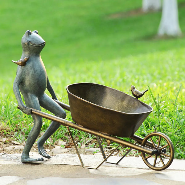 Frog and Bird Planter Holder - Gifts for You 'n Me