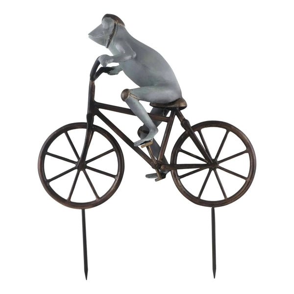 Frog on Bicycle Garden Sculpture - Gifts for You 'n Me