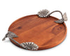 SUNFLOWER WOOD SERVING TRAY
