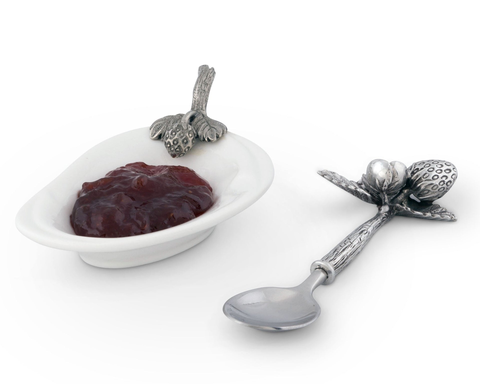 Vagabond House’s porcelain Strawberry Jam Server / Spoon Rest