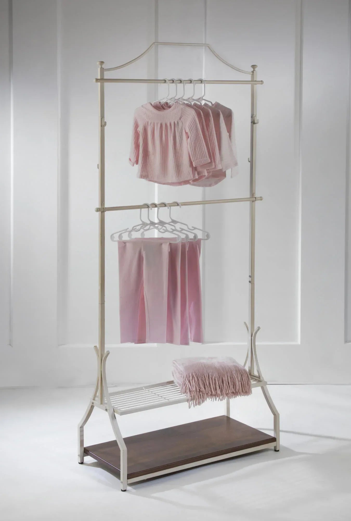 Garment Rack with Wood Veneer Base - Gifts for You 'n Me