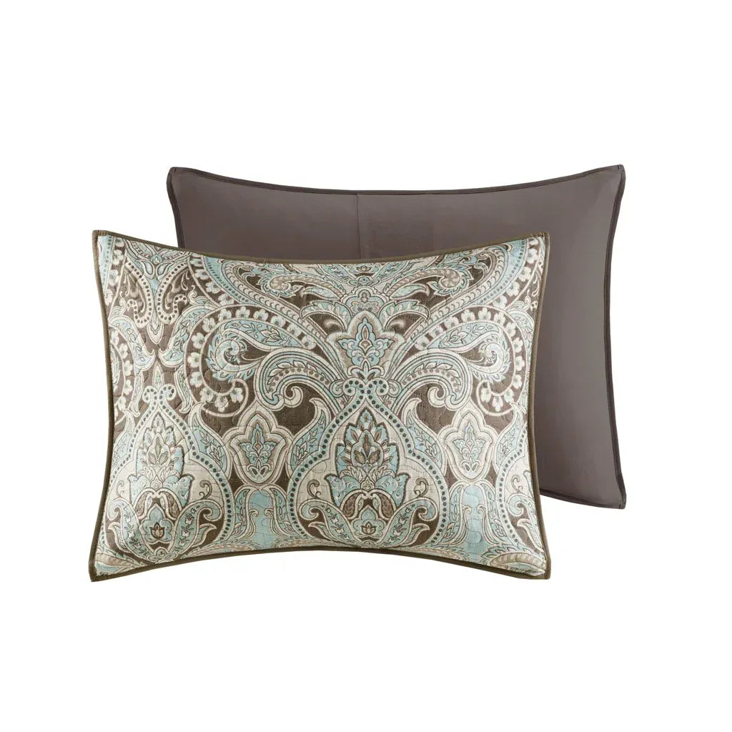 Geneva 6 Piece Reversible Coverlet Set - Brown - Gifts for You 'n Me