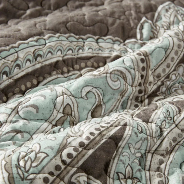 Geneva 6 Piece Reversible Coverlet Set - Brown - Gifts for You 'n Me