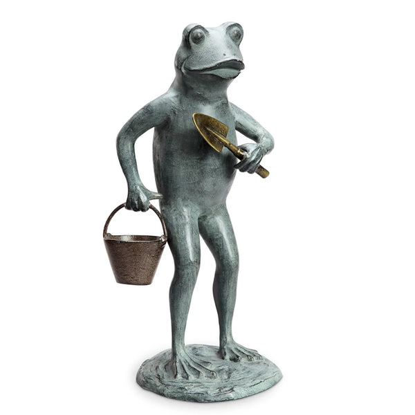 Green Thumb Frog Garden Sculpture - Gifts for You 'n Me