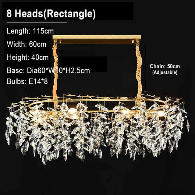 Nordic Luxury Gold Crystal Chandelier Lighting Modern Large Lustre Hanging Lamp for Living Room Hotel Hall Art Decor Lighting DSers Fulfillment