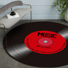 Personality Round Vintage Carpet Music Vinyl Record Design Floor Mat Room Anti-Slip Rug Chair Floor Mat 3D Carpet Mat Home Decor
