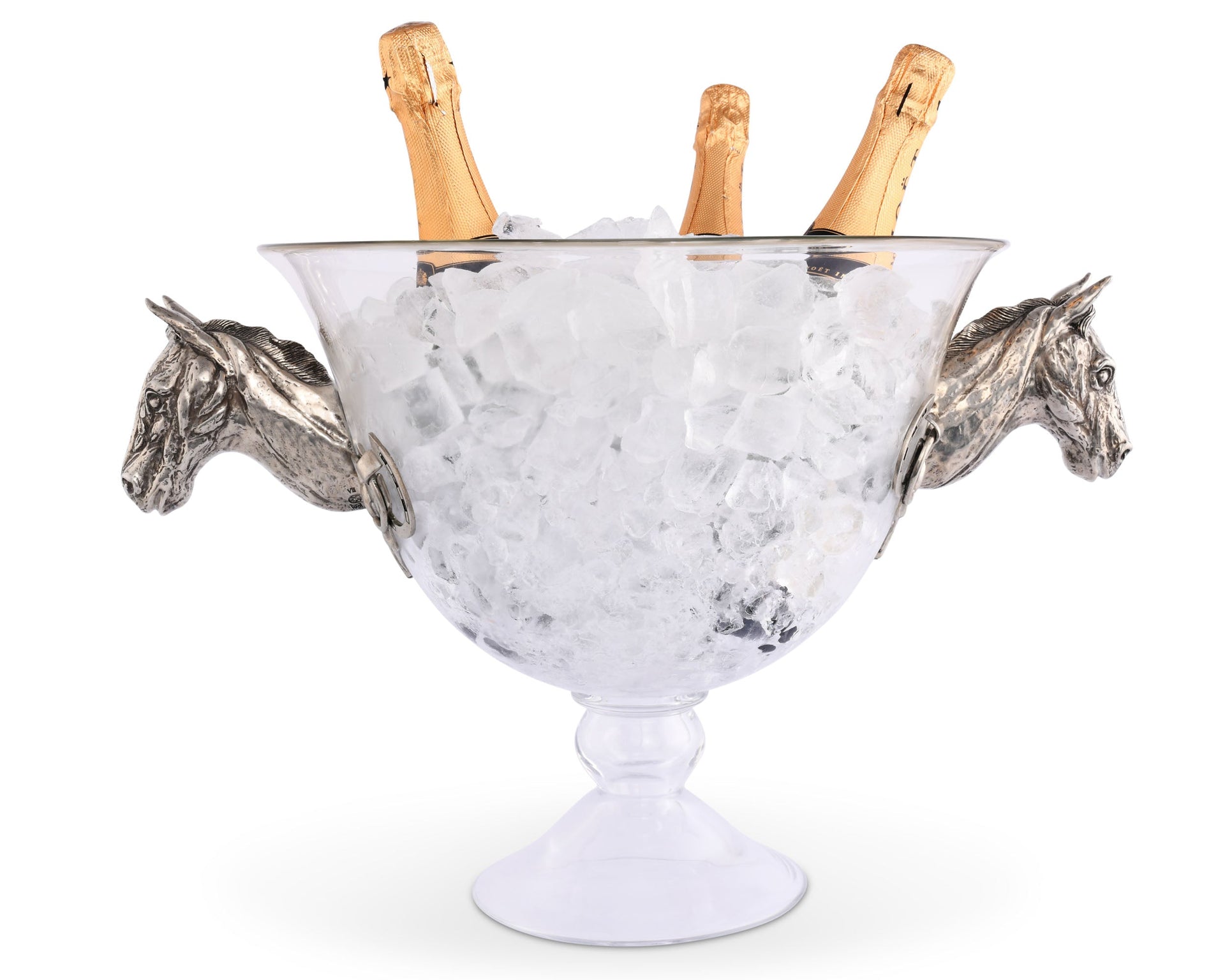 HORSE HEAD GLASS ICE TUB