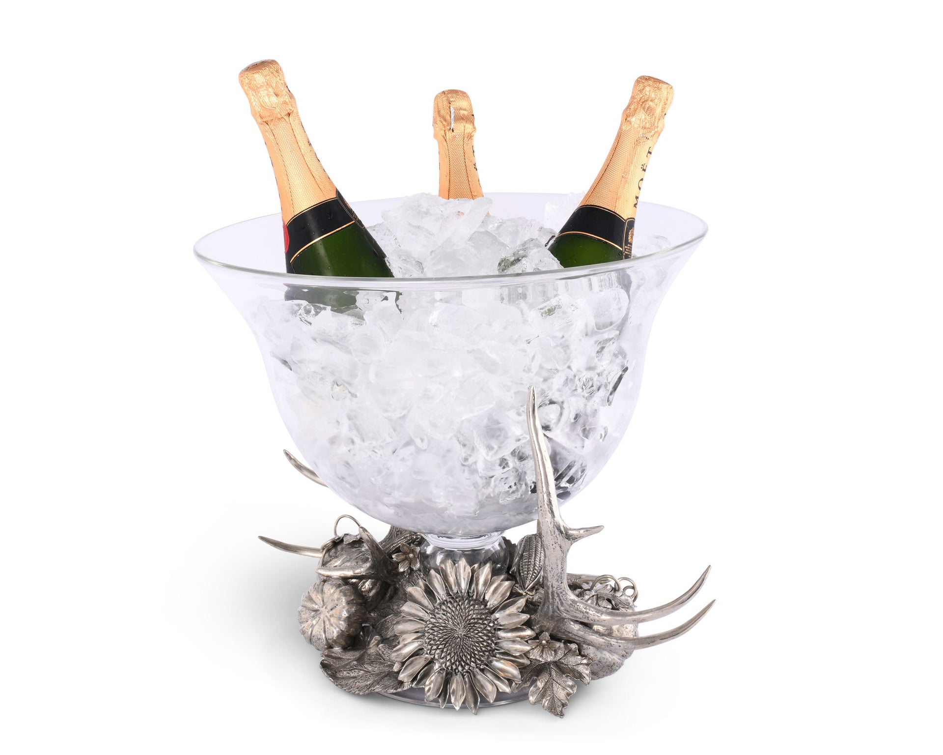 HARVEST GLASS PEDESTAL ICE TUB CENTERPIECE