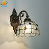 Nordic Peacock Tail Glazed Wall Lamp Tiffany Style Bedroom Balcony Living Room Backdrop Lighting Bar Led Simple Wall Lamps