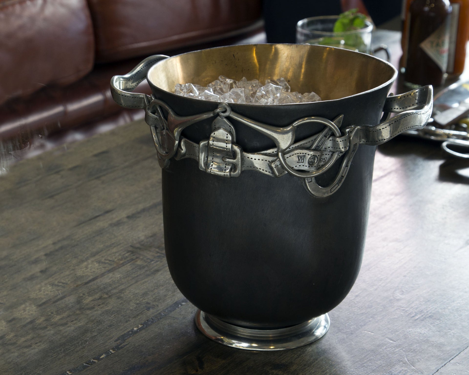 EQUESTRIAN BRONZE ICE BUCKET