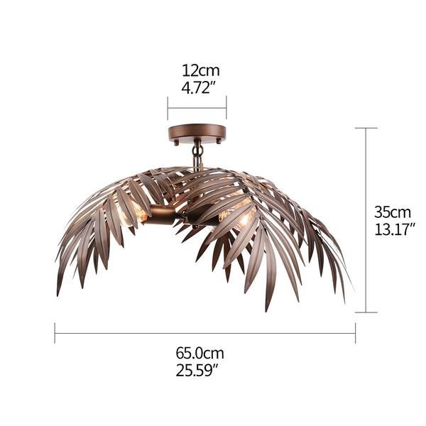 Bohemian decor bronze coconut tree lights 3*LED E27/E26 loft adjustable pendant lamp for living room bedroom lobby hotel bar - Gifts for You 'n Me