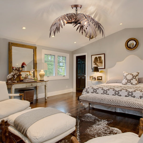 Bohemian decor bronze coconut tree lights 3*LED E27/E26 loft adjustable pendant lamp for living room bedroom lobby hotel bar - Gifts for You 'n Me