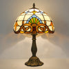 Tiffany Style Dragon Tail Red Baroque Dia 12" Stained Glass Table Reading Lamp for bedroom living room